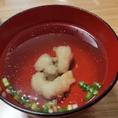 シンプルで美味しい。片栗粉つけるだけで、料亭みたいな高級なお吸い物になって大満足！